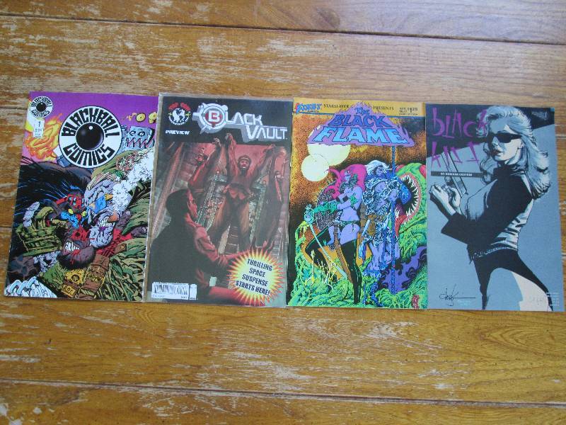 lot of 4 black kiss, the black flam...
