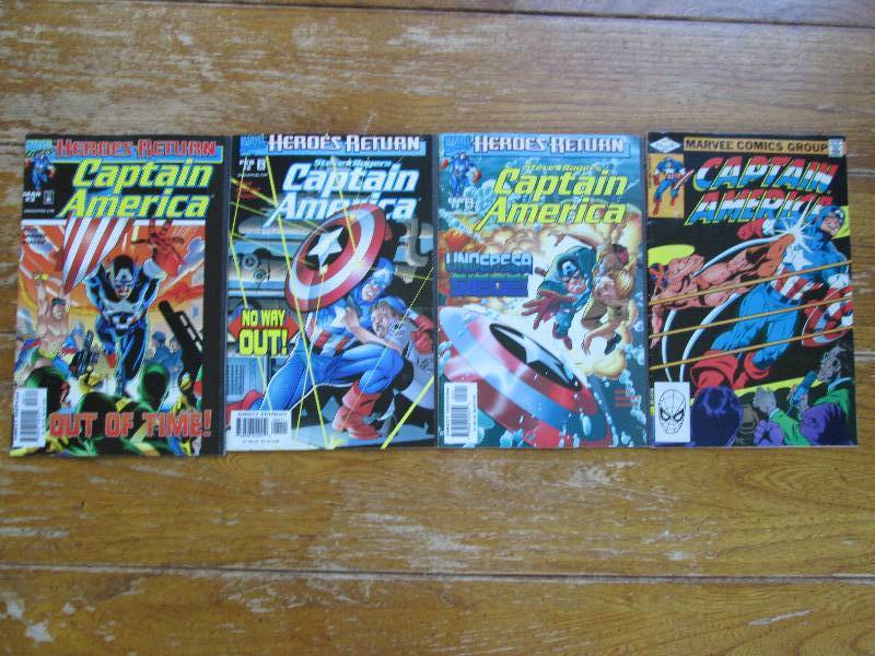 lot of 4 captian america comic book...