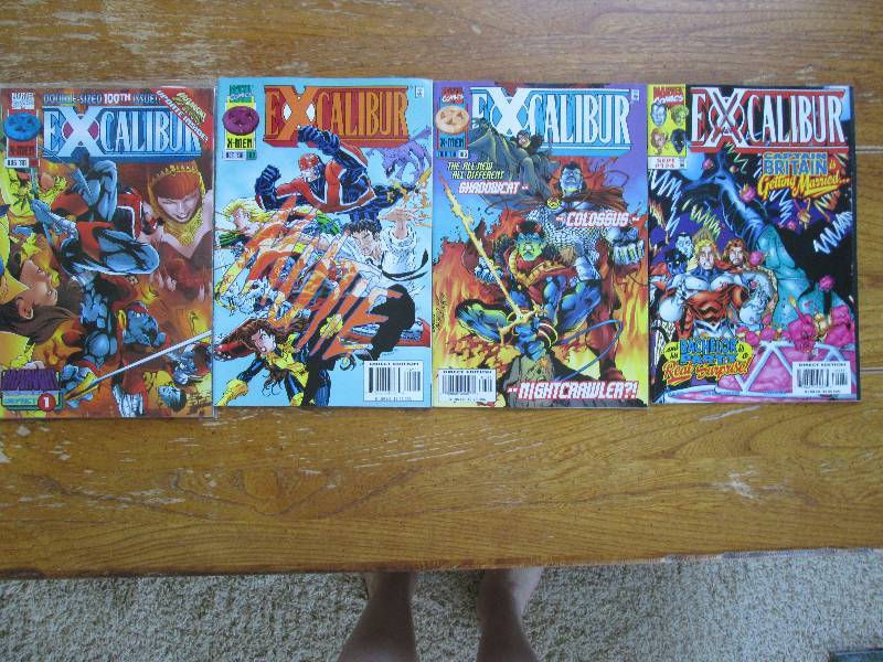 lot of 4 Excalibur comic books ...