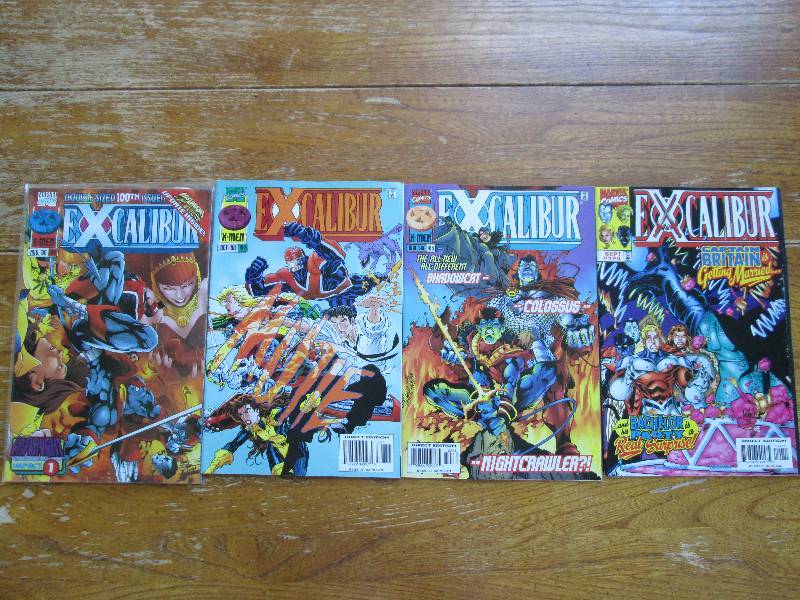 lot of 4 Excalibur comic books ...