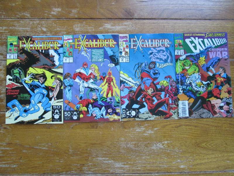 lot of 4 Excalibur comic books ...