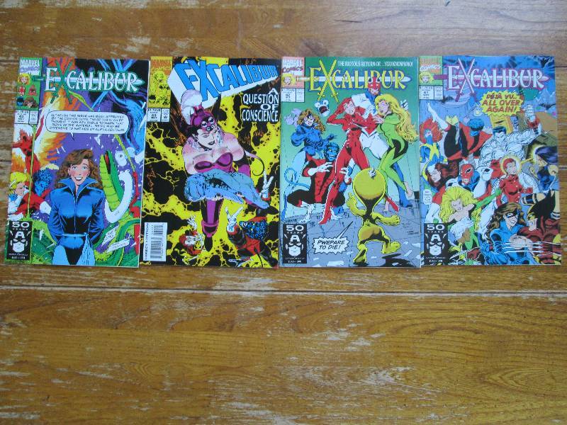 lot of 4 Excalibur comic books ...
