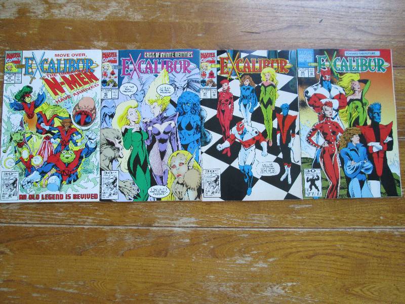 lot of 4 Excalibur comic books ...