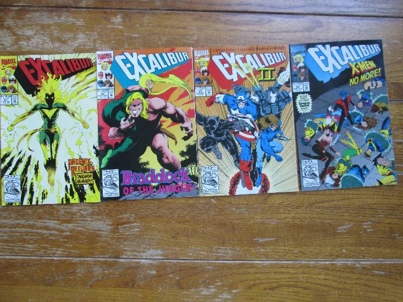 lot of 4 Excalibur comic books ...