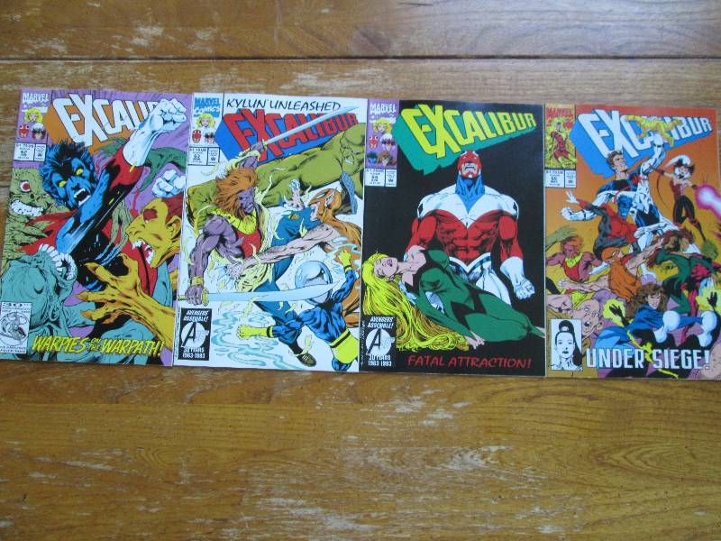 lot of 4 Excalibur comic books ...