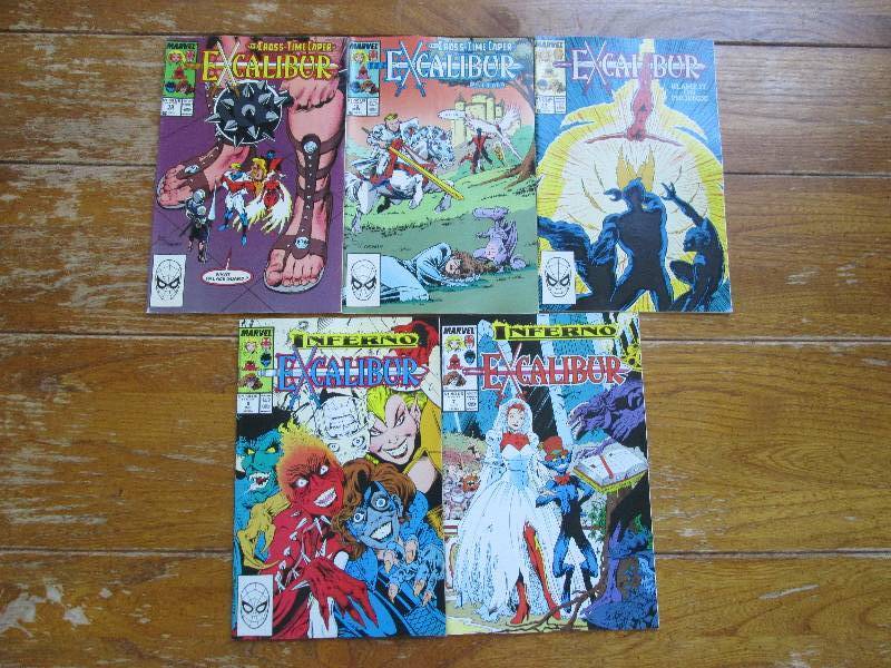 lot of 5 Excalibur comic books ...
