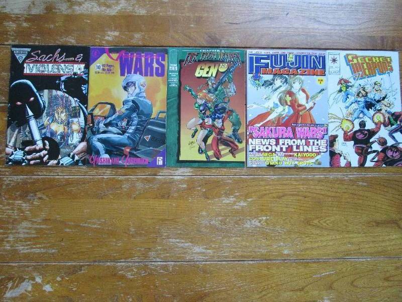 mixed lot of 5 comic books- Fire fr...