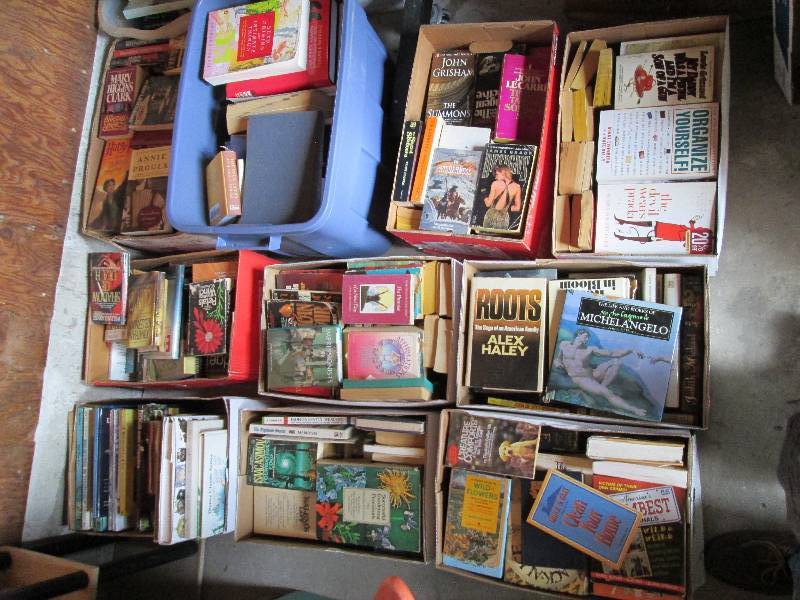Lot of 10 boxes of books, mainly pa...