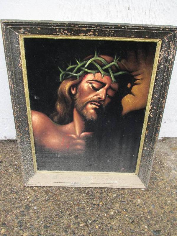 Thorn crowned religious print 19 x ...