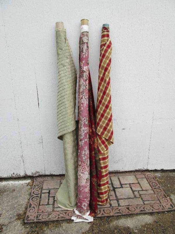 3 partial rolls of material...