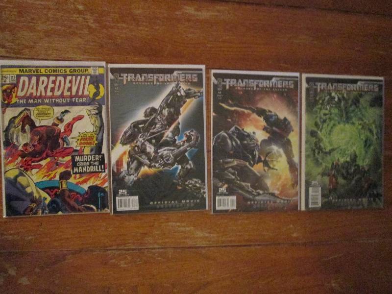 lot of 4 transformers and daredevil...