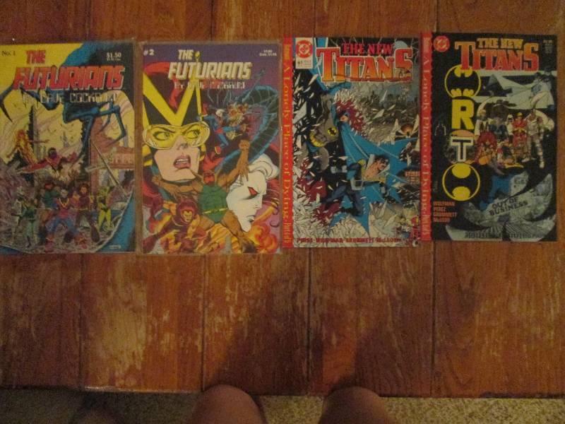 lot of 4 comic books- all new titan...