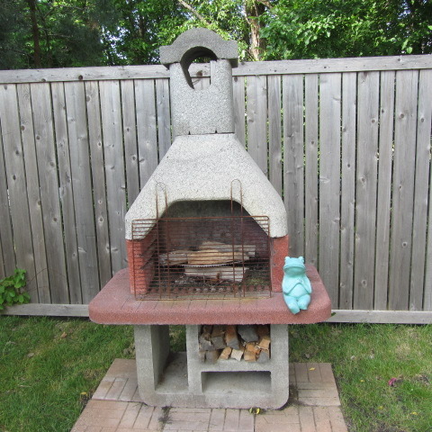 Outdoor Cement Fireplace