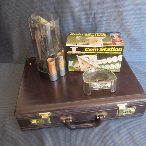 Leather Briefcase, Coin Sorting