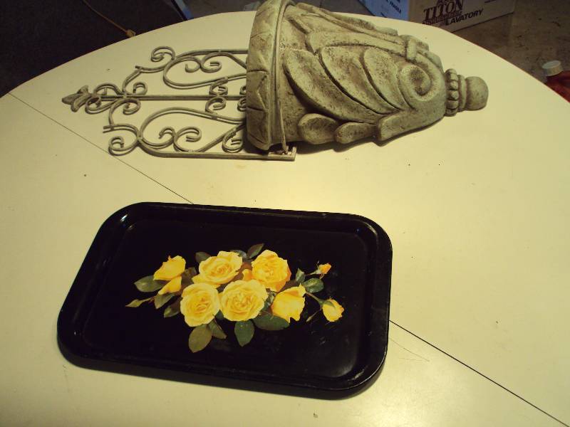 Vintage Tray and Wall Basket