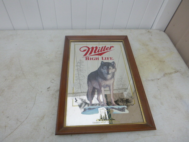lot 78 image: Miller High Life Timberwolf Mirror