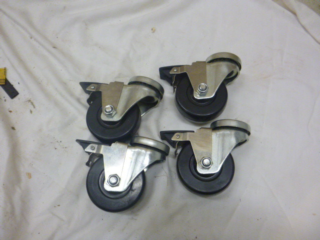 lot 177 image: 4 New Swivel Casters with Breaks