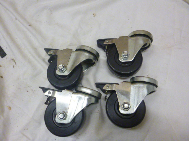 lot 178 image: 4 New Swivel Casters with Breaks