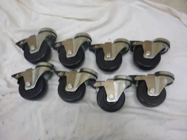 lot 179 image: 8 New Swivel Casters with Breaks