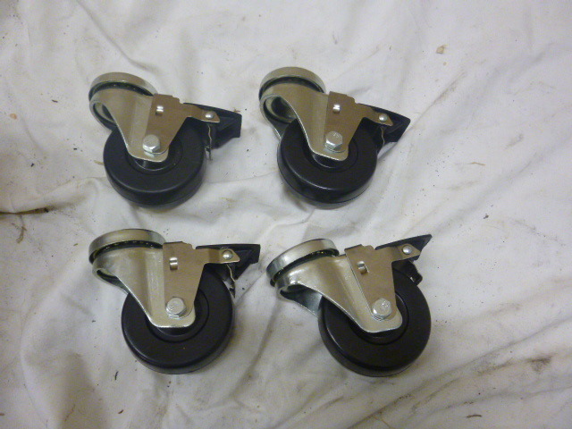 lot 183 image: 4 New Swivel Casters with Breaks