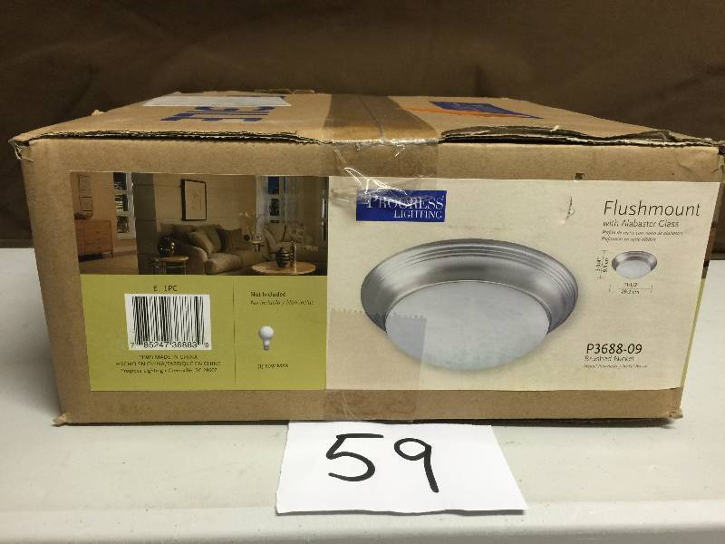 lot 59 image: Flushmount Progressive lightning
