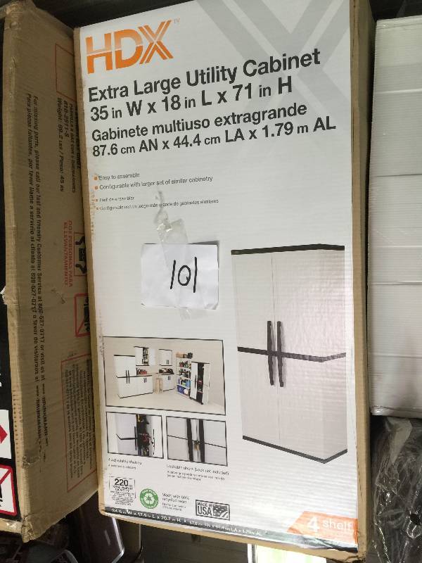lot 101 image: HDX Extra Large Utility Cabinet