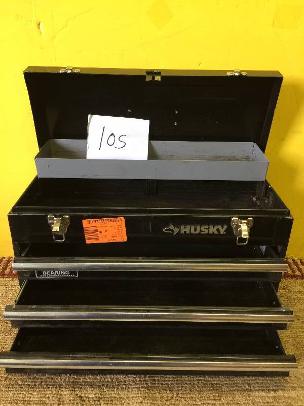 lot 105 image: Husky Metal Tool Box