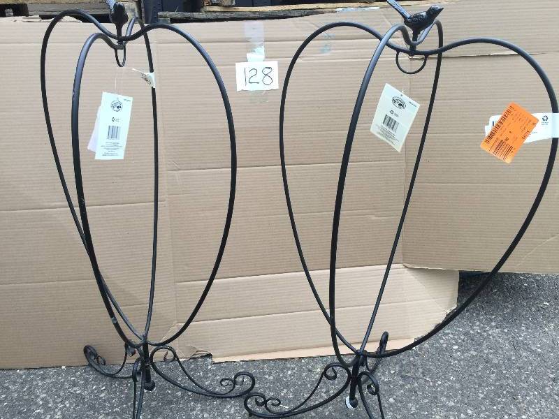 lot 128 image: Lot of 2 Hanging Plant Stands