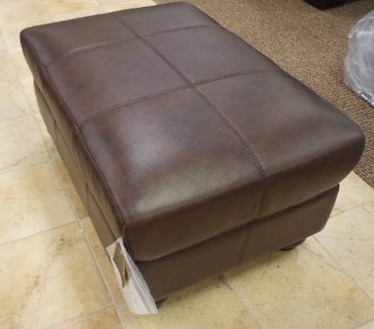Elegant Top Grain Leather Ottoman