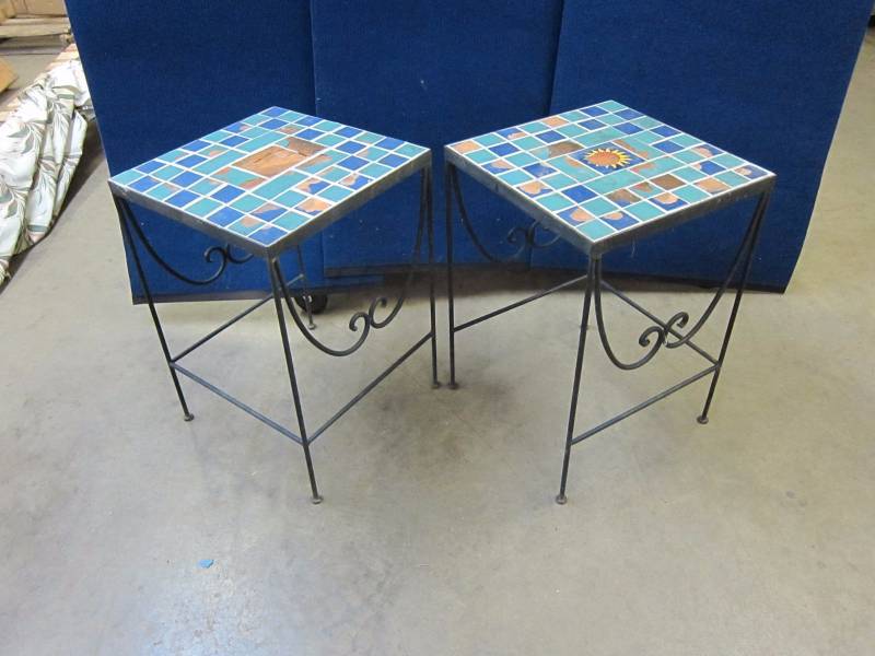 2 Patio End Tables