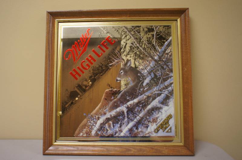 lot 6 image: Miller High Life Opening Day White Tail Deer Mirror
