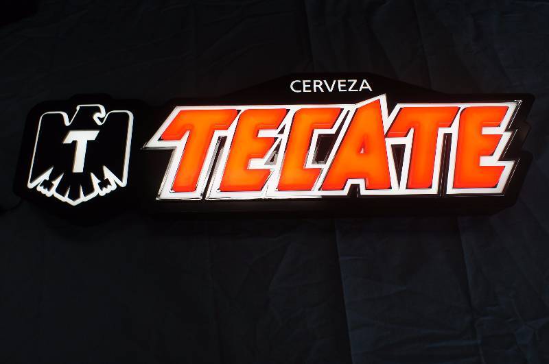 lot 8 image: Tecate Cervaza Lighted Sign