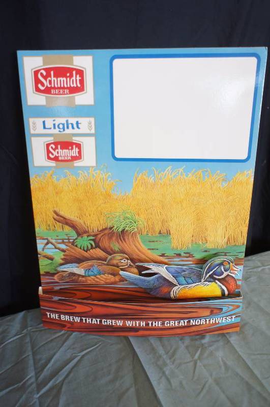 lot 11 image: Schmidt Beer Wood Duck Motion Sign