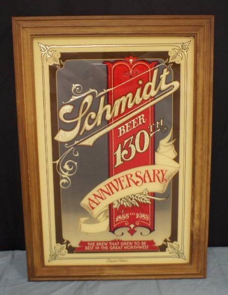 lot 67 image: Schmidt Beer 130th Anniversary Mirror