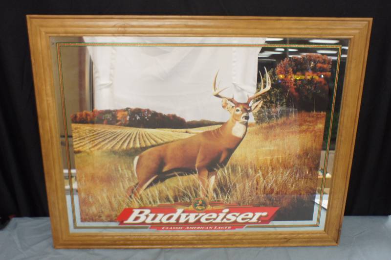 lot 71 image: Budweiser Deer Mirror