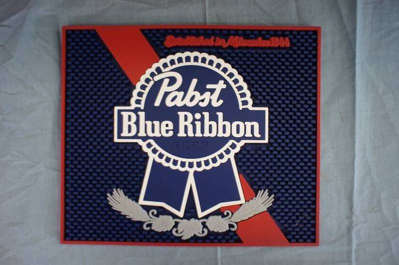 lot 43 image: Pabst Blue Ribbon Bar  Drying Mats