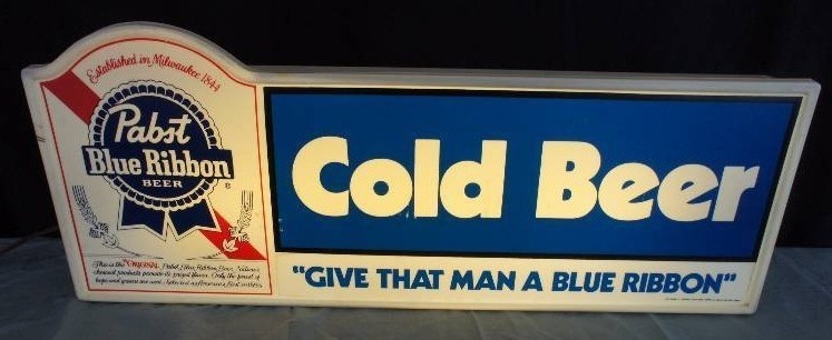 lot 46 image: Pabst Blue Ribbon Backlit Sign