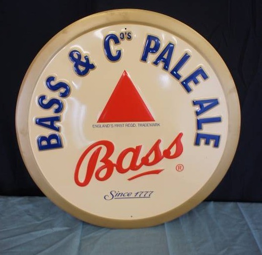 lot 57 image: Bass  Company Pale Ale Embossed Tin Sign