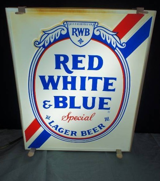 lot 60 image: Pabst Double Sided Lighted Window Sign