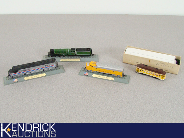 N-Scale Bachmann Brill Trolley, and Locomotive Displays