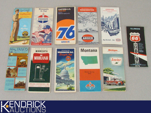 11 Vintage Petroleum Advertising Road Maps