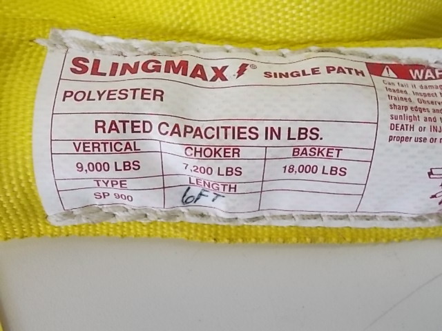 lot 6 image: SlingMax SP9000 Lifting Strap, Appe...