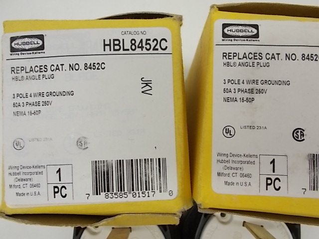 lot 35 image: (2) Plugs, 50a250v, 3 ph...
