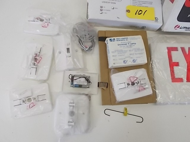 lot 101 image: Asstd Exit SignsLights & Parts...
