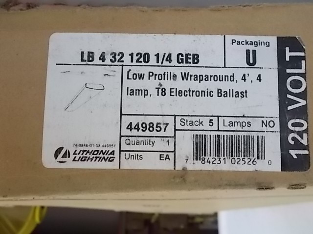 lot 120 image: Lithonia LB42312014GEB Low Profile...