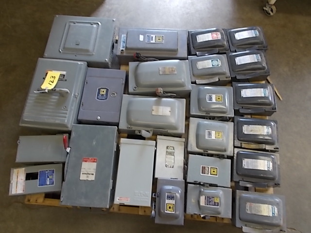 lot 123 image: Asstd Electrical Switch Boxes...