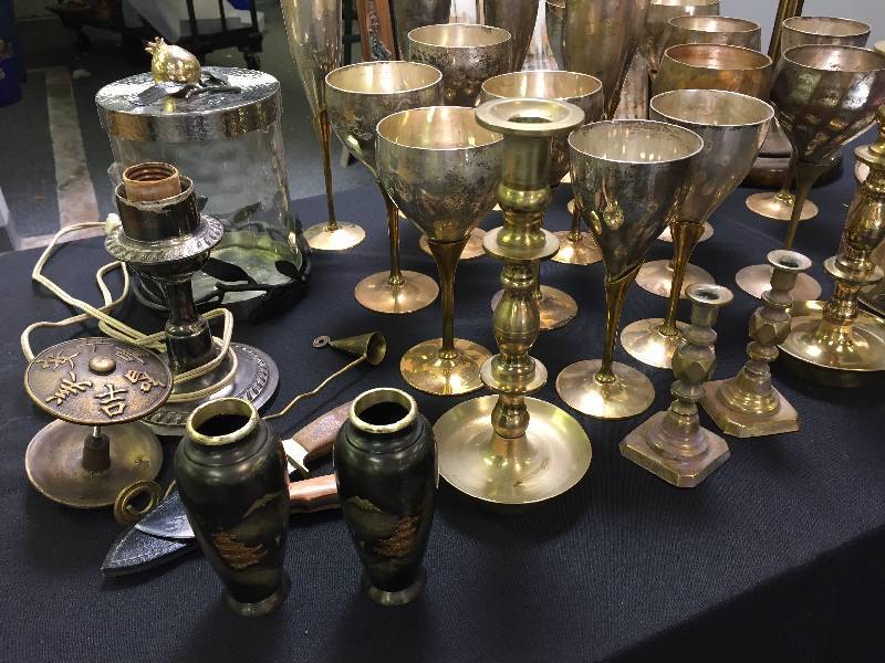 Large Lot of  Brass Items