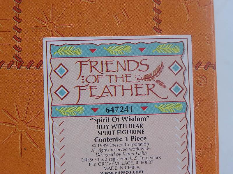 ENESCO FRIENDS OF THE FEATHER FIGURINE.