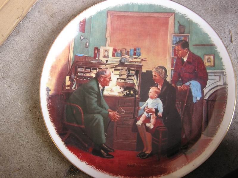 GORHAM COLLECTOR PLATE ROCKWELLS THE ANNUAL VISIT 12