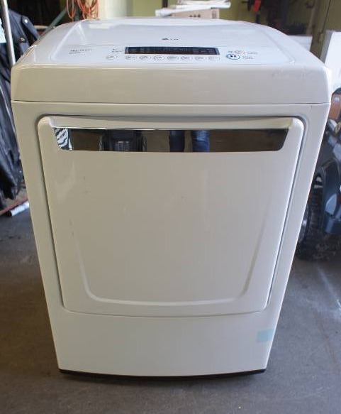 lot 13 image: LG Dryer - Model # (DLE1101W)